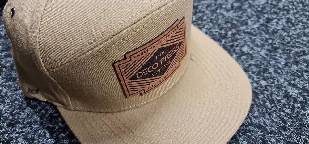 Deco press hat emblem